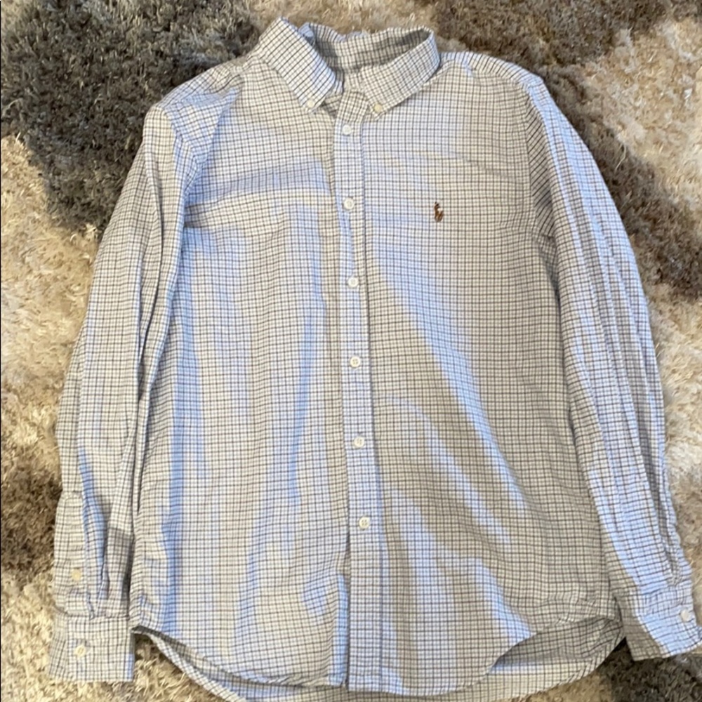 Ralph Lauren Boys Button Up Shirt Size 14-16